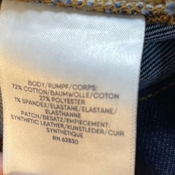 Lands End Women High Rise Wide Leg Trouser Jean Dark Indigo Blue Size 10 Stretch - Picture 6 of 16